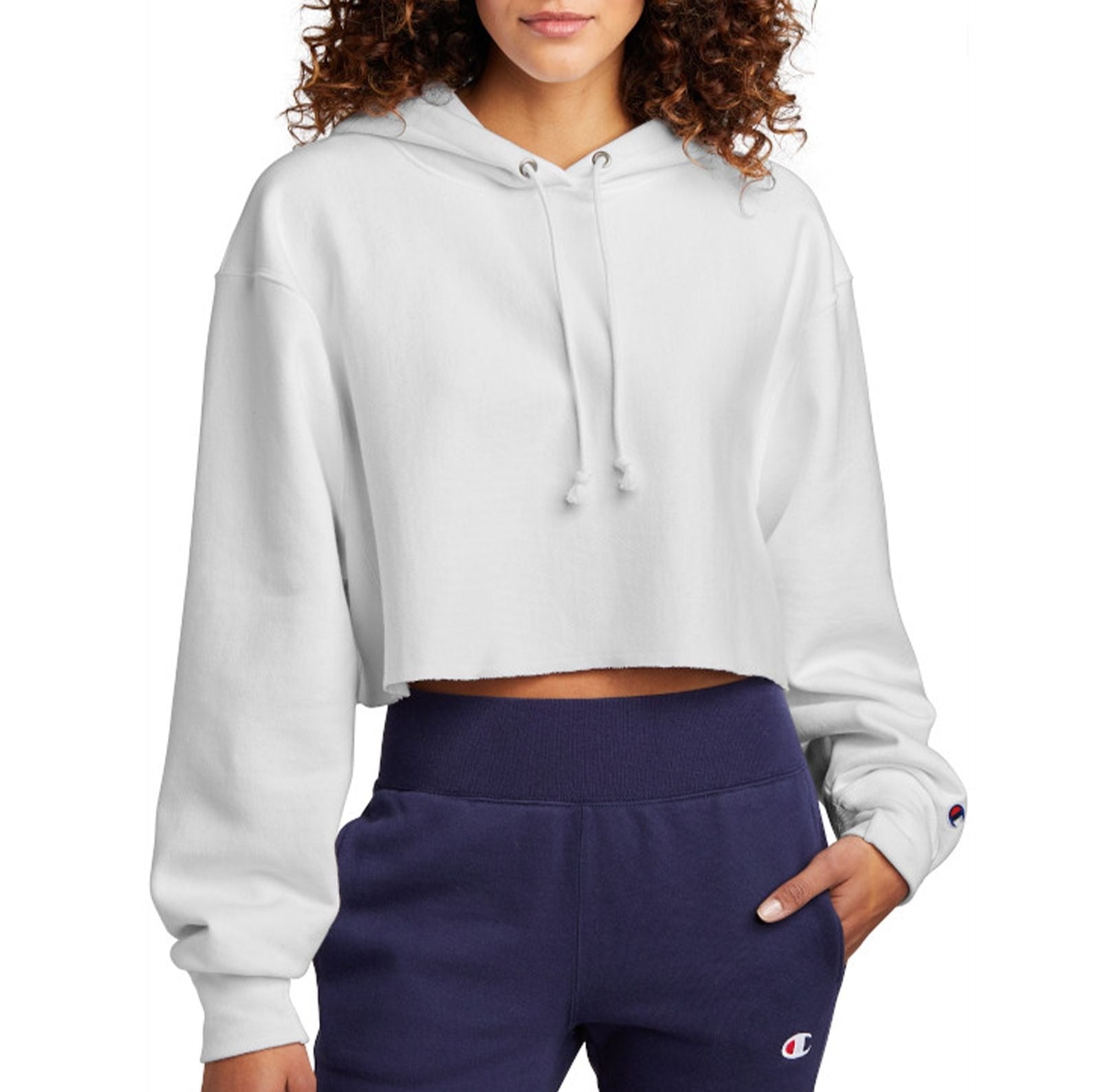 Felpa con cappuccio ritagliata con trama inversa da donna Champion