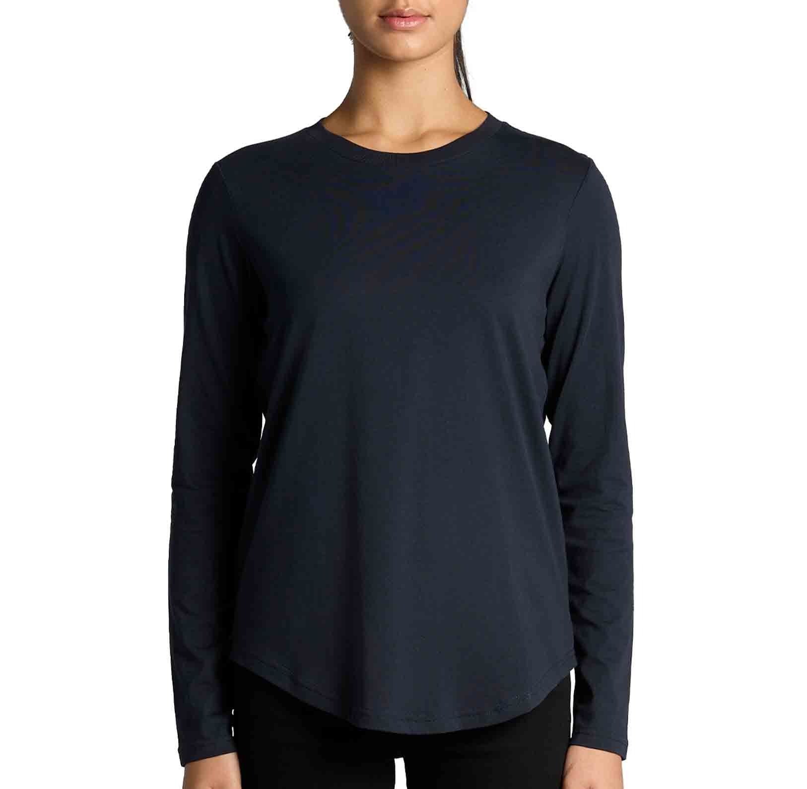 T-shirt a manica lunga curva in acero da donna AS Color